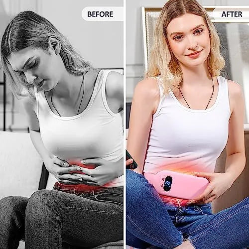 Heating Belt for Period Pain Relief USB Rechargeable Electric Waist & Stomach Heating Pad Menstrual Cramps Pain Relief Belt