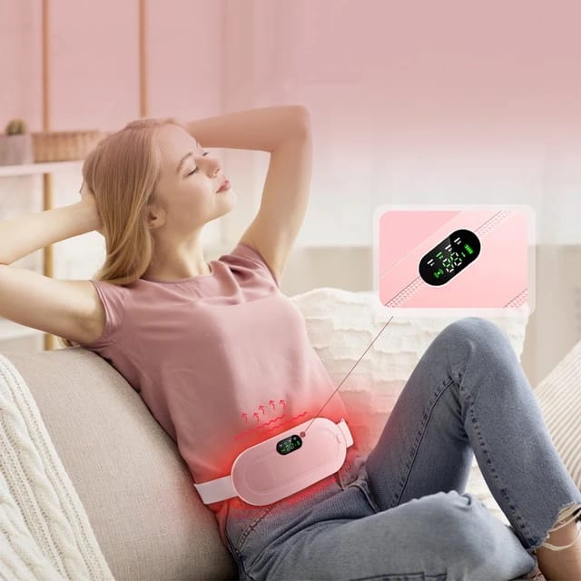 Heating Belt for Period Pain Relief USB Rechargeable Electric Waist & Stomach Heating Pad Menstrual Cramps Pain Relief Belt