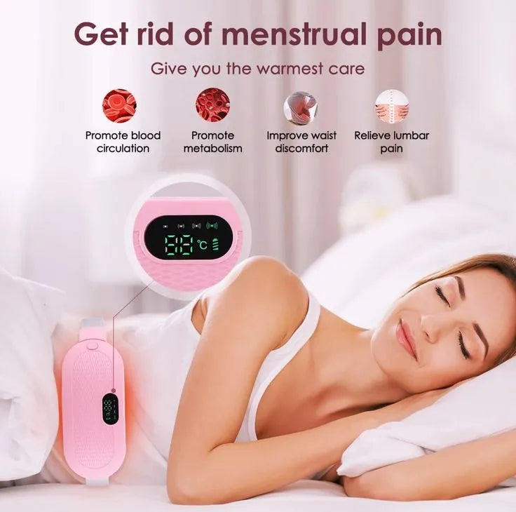Heating Belt for Period Pain Relief USB Rechargeable Electric Waist & Stomach Heating Pad Menstrual Cramps Pain Relief Belt