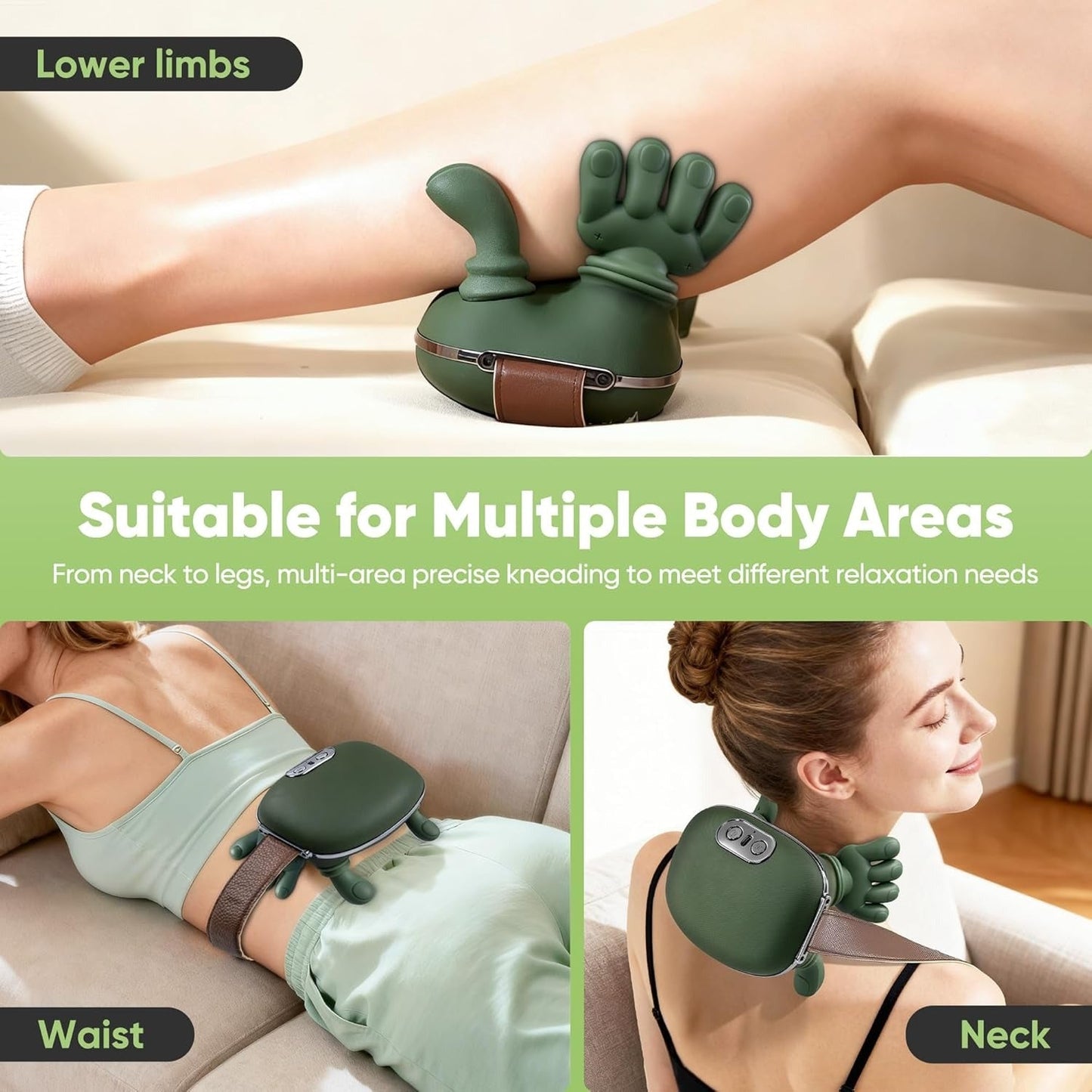 Electric Neck & Shoulder Massager | 3 Level Heating Hand Shape Massager Deep Kneading Cervical Massage Machine Neck Massager Machine | Pain Relief Relaxation Device , Massager Machine for relaxing muscles 💆‍♀️ Deep Shiatsu Massage – Simulates real hand