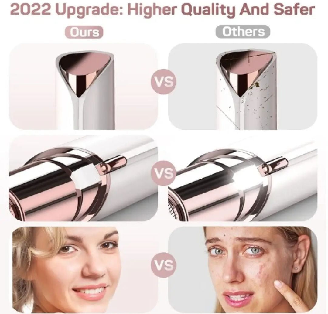 FLAWLESS 3-in-1 USB Rechargeable Hair Removal Tool for Women, Painless Hair Treatment for Face & Body, Finishing Touch - Facial Hair Remover For Women Woman Hair & Eye Brow Shaper Upper Lips Hair Removing Machine Compact Design