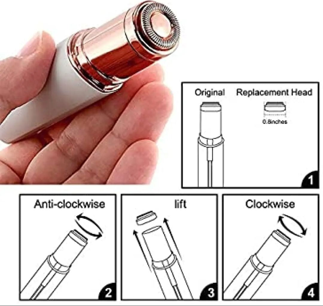 FLAWLESS 3-in-1 USB Rechargeable Hair Removal Tool for Women, Painless Hair Treatment for Face & Body, Finishing Touch - Facial Hair Remover For Women Woman Hair & Eye Brow Shaper Upper Lips Hair Removing Machine Compact Design